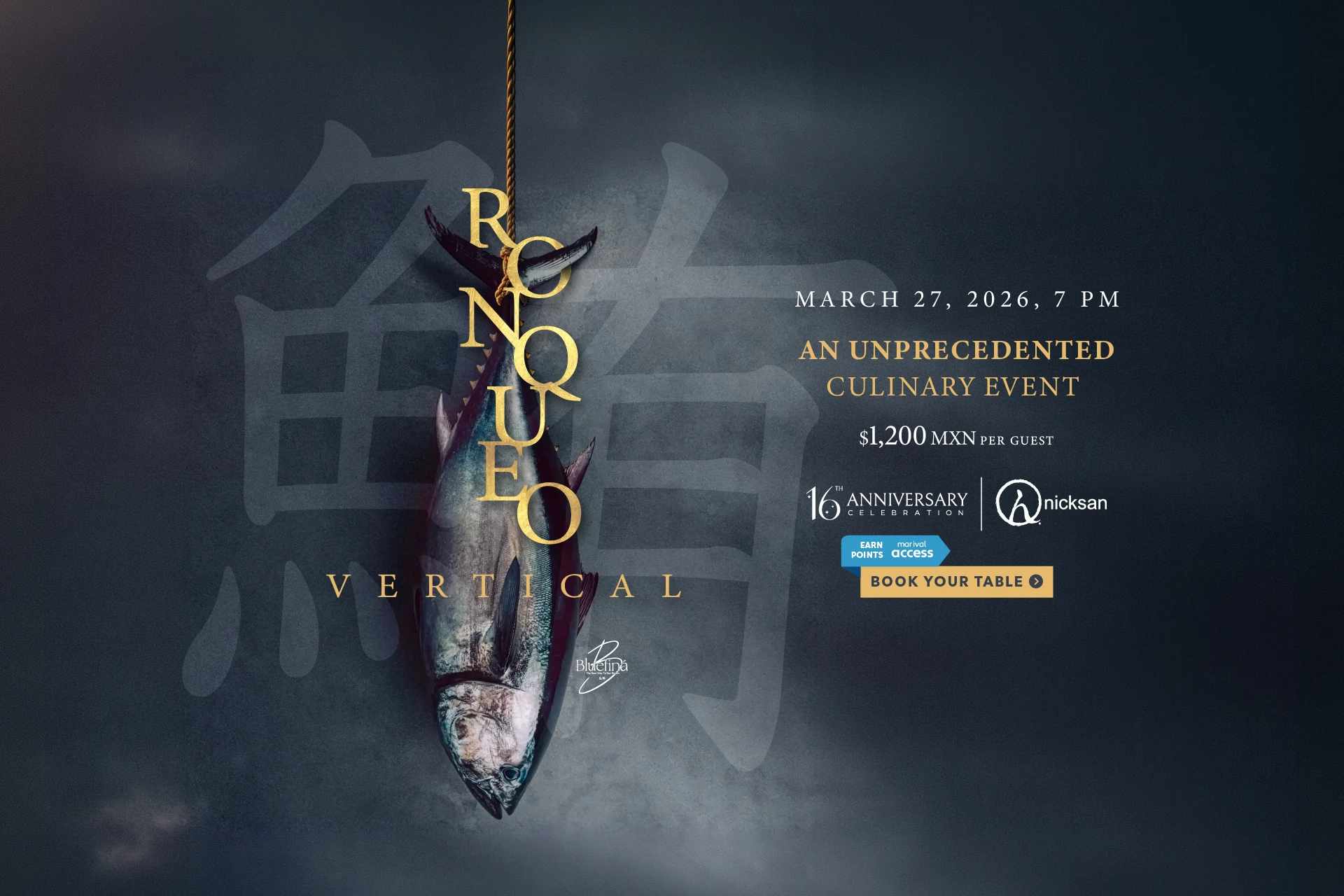 Ronqueo vertical Nicksan Restaurant Nuevo Vallarta