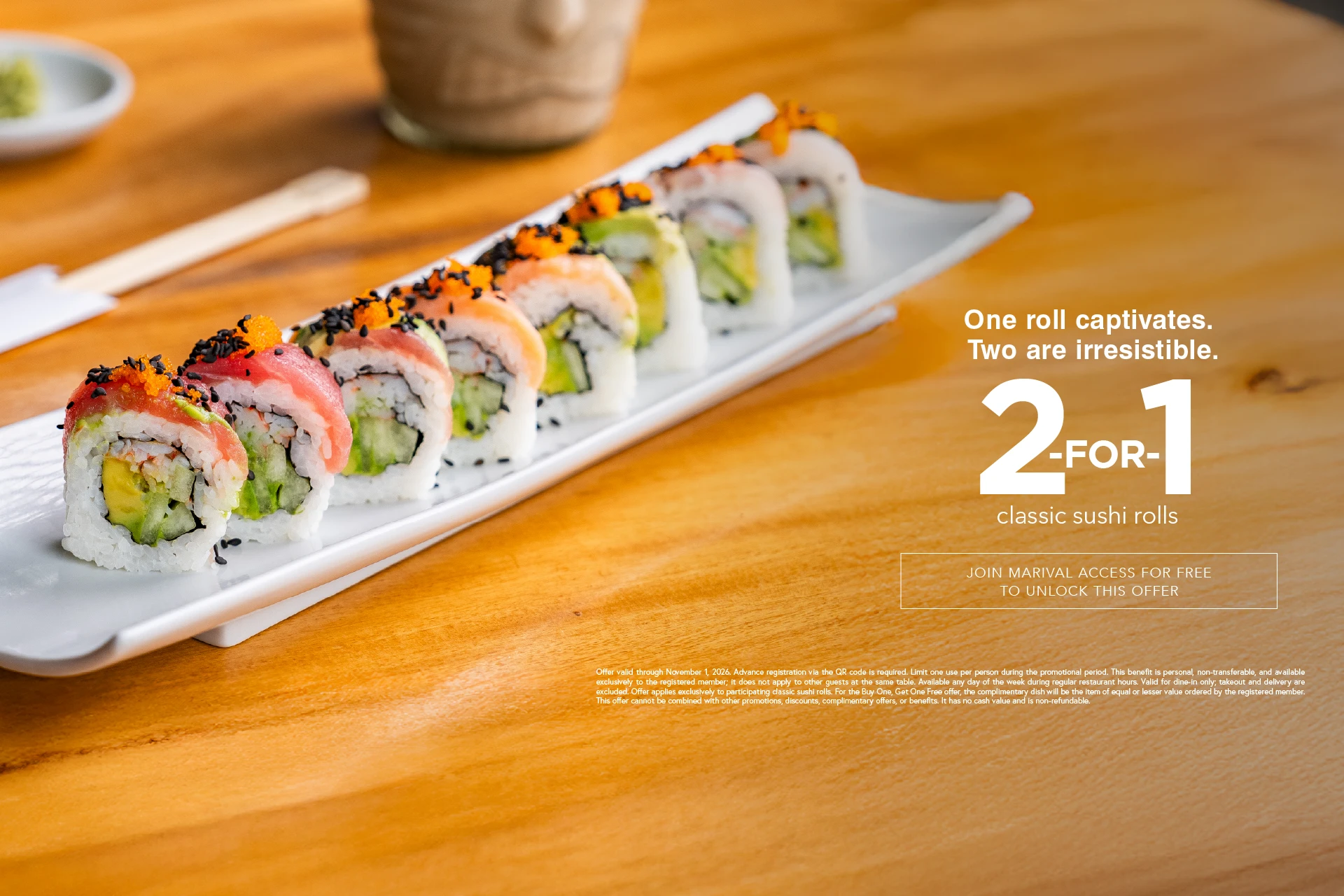 Sushi offer Nicksan Nuevo Vallarta